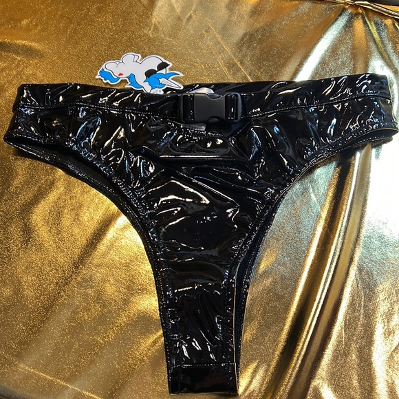 New Wet look high waisted bottoms - Picture 2 of 8